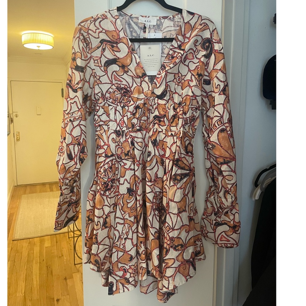 NWT A.L.C Salina Linen Mini Dress - Size 4